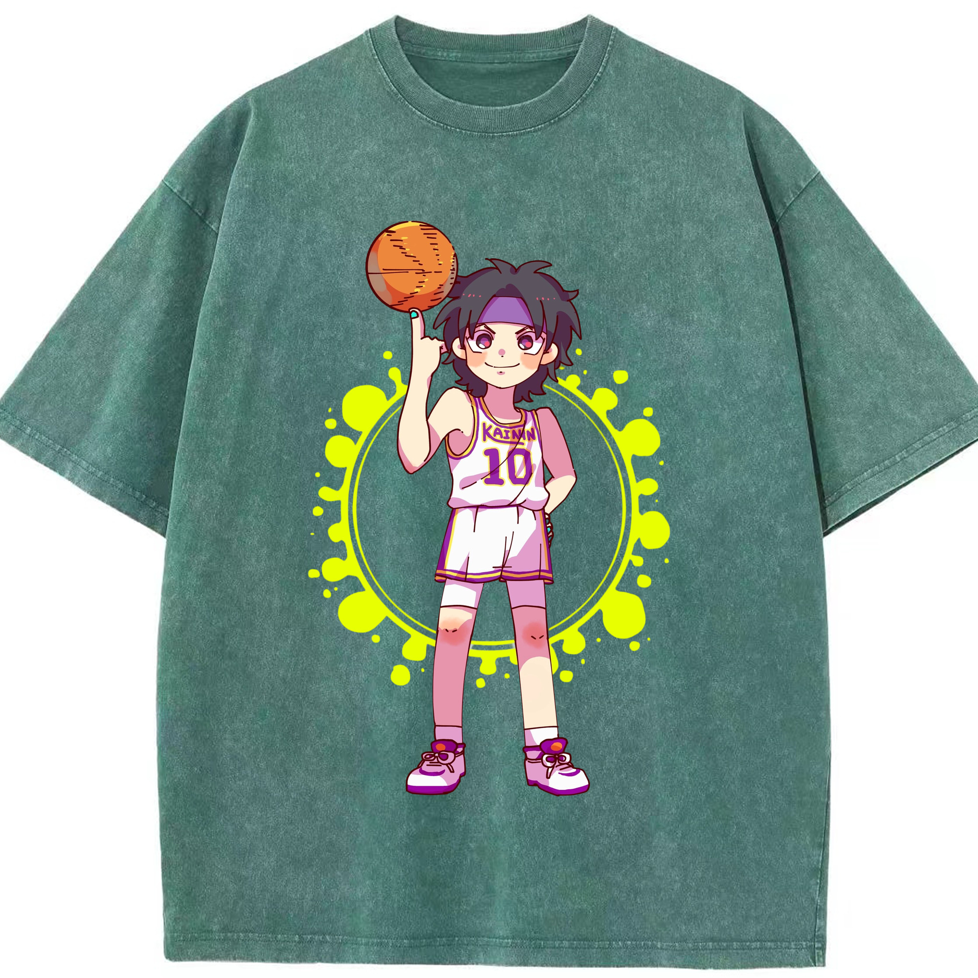 （画像用） SLAM DUNK／スラムダンク 綿100% ヴィンテージ風 半袖Tシャツ（フロントプリント）